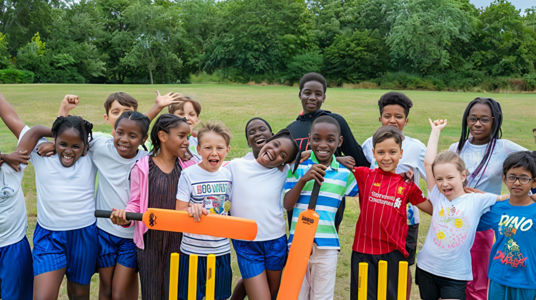 Thamesmead children flock to Birchmere Park for free cricket coaching
