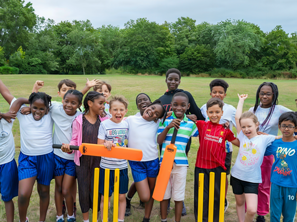 Thamesmead children flock to Birchmere Park for free cricket coaching